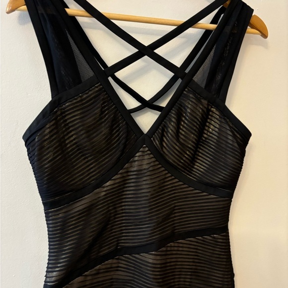 NWT BCBGmaxazria Sven Cross Strap Corseted Bandage Mini Dress - Picture 8 of 12